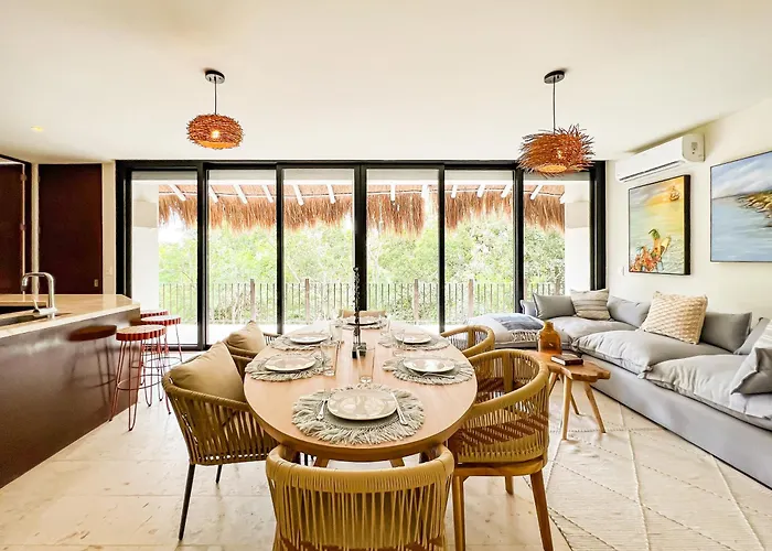 Stylish Mexican Interior Ph- Private Rooftop -gated Community Tulum